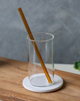Straight Amber Glass Straw