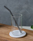 Curved Smoke Glass Straw