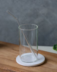 Curved Clear Glass Straw